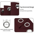 thumbnail image 4 of Easy-Going Thermal Insulated Blackout Curtains for Bedroom, Set of 2 Panels, Wine, 42 x 63 inch, 4 of 7