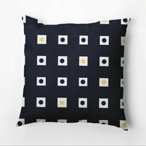 Simply Daisy 16" x 16" Hip to be Square Geometric Outdoor Pillow, Navy (1 count)