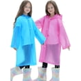 thumbnail image 1 of Lot de 2 Imperméables pour Enfants, Ponchos de Pluie Réutilisables avec Capuchon et Manches Imperméables pour Garçons et Filles, 1 of 5