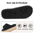 thumbnail image 4 of House Slippers LeisFit para mujer, punta abierta, espuma viscoelástica, color negro, 4 of 7