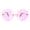 Gold Pink, variant on Hypnotist Circular Die Cut Hippie Round Circle Lens Sunglasses Gold Red