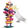 thumbnail image 4 of Koszal Bird Parrot Building Blocks Bite-resistant Hanging Cage Swing Pet Chewing Toy, 4 of 7