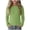 Green, variant on Girls Long Sleeve Shirts Crewneck Slim Fit Ribbed Knit Tops Ruffle Hem Fashion Tee Shirt Lightweight Casual Blouses 5-16 Years