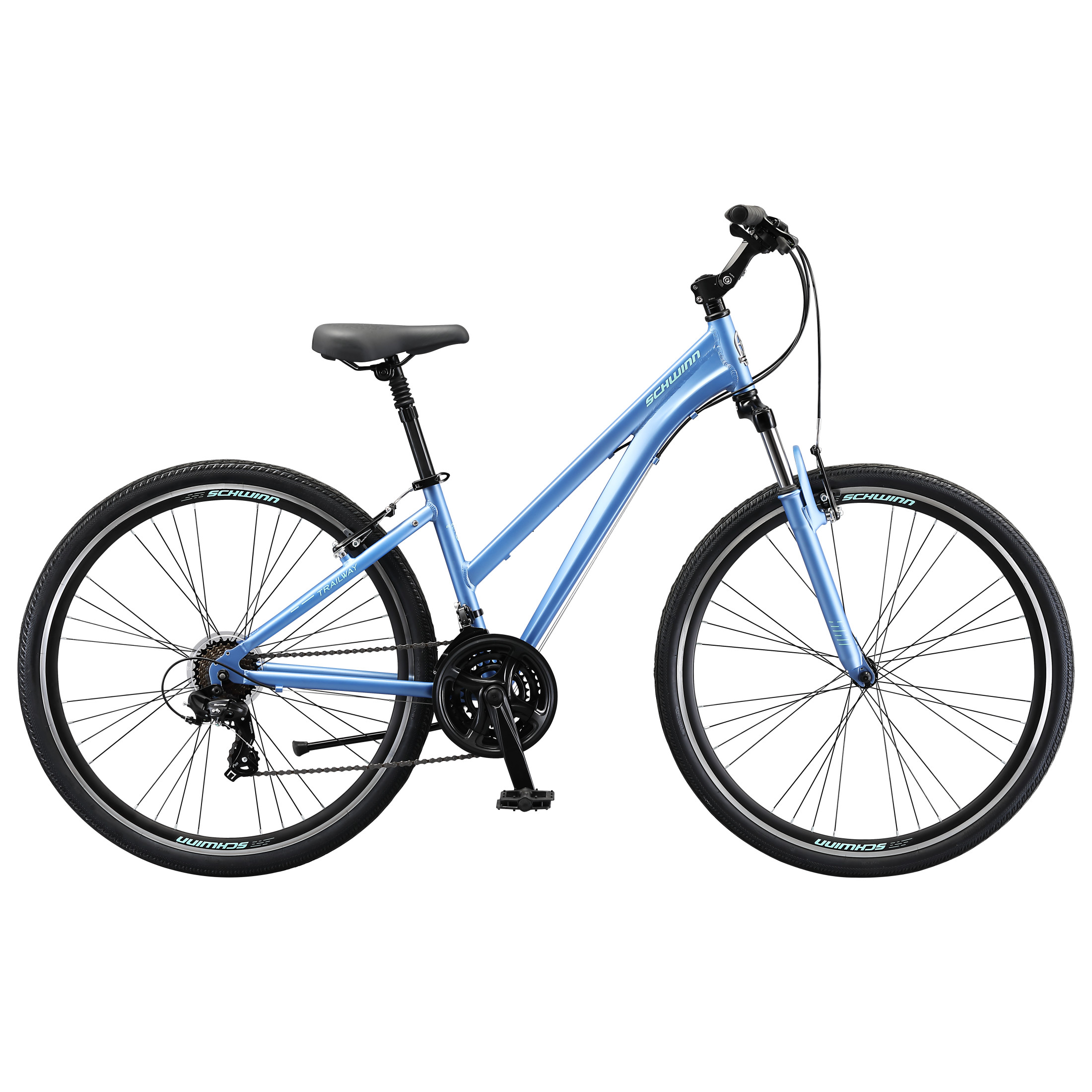 Schwinn Trailway Hybrid Bike, 700c Wheel, 21 Speeds, Periwinkle