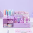 thumbnail image 4 of Caja organizadora de tocador para cosméticos/maquillaje, minialmacenamiento de escritorio para suministros de oficina, mostrador o tocador de baño, 24*12*9cm, 4 of 5