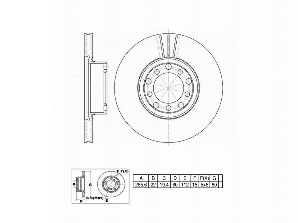 Winstop Brake Rotor, Front WS232827, Mercedes-Benz 380SEC 1983-1982