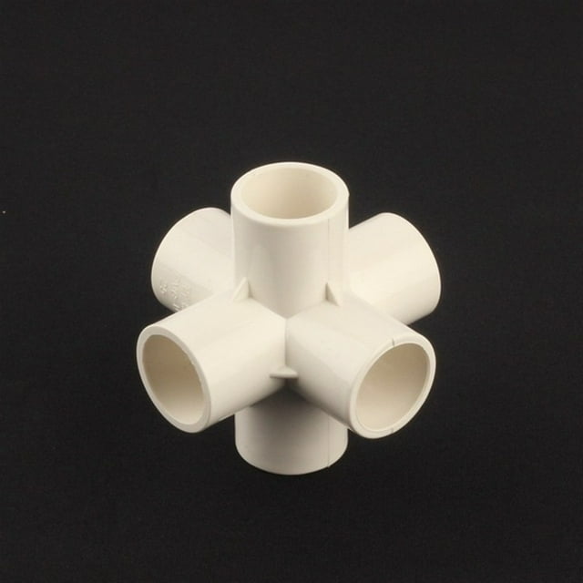 20pcs 20mm Plastic PVC Six (6) Way Connector Garden Irrigation Watering Joint Tube Adapter Water Pipe Fittings ,Easy to Use