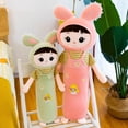 thumbnail image 2 of Cute / Soft / Long Rabbit Plush Toy / Rabbit Princess Pillow with Embroidered Trousers / Children's Birthday Giftgreen90cm Deng Xun unisex, 2 of 2