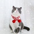 thumbnail image 5 of Cheapark Christmas Cat Collar - Knitted Woolen Bib Scarf, Adjustable Fit, Festive Jewelry Decoration for Pet Holiday Celebrations, 5 of 6