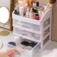 thumbnail image 5 of Holloyiver 3 Layer Household Four Layer Storage Cabinet, Plastic Drawer Type Closet, Portable Multifunction Storage Rack Organizer Furniture (White Frame and Transparent), 5 of 5