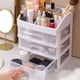 thumbnail image 5 of Cajón organizador de plástico para escritorio - Organizador para cosméticos, pintalabios, manicura, material de oficina, 23,5 x 17 x 27 cm, blanco, 5 of 5