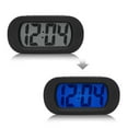 thumbnail image 2 of QualitChoice Digital LED Alarm Clock with Snooze Night Light Desktop Alarms Shockproof Silicone Shell Clocks Bell Home Travel Black, 2 of 6