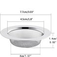 thumbnail image 3 of Sink Strainer For Kitchen Sinks, Stainless Steel Mesh Drainage Strainer Rust-Resistant Mirror Finish Shine Sink Stopper, 2 Pack, 3 of 5