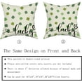 thumbnail image 5 of St Patricks Pillow Covers 16x16 Set of 2 St. Patrick''s Day Green Colorful Lucky Clover Throw Pillows Spring Themed Shamrock Decorative Pillowcase Rustic Cotton Cushion Cover for Couch Sofa Bed, 5 of 6