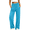 Blue plus size wide leg pants a1, variant on Cagogo Women Plus Size Wide Leg Elastic Waist Lounge Pant with Pockets Casual Solid Loose Long Trousers Travel Work Loungewear Fall Outfits Winter Clothes, Black 3XL