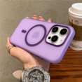 thumbnail image 1 of Matte Candy Magnetic Wireless Charge Transparent Case For iPhone 16 15 Pro Max 14 Plus 13 12 For Magsafe Shockproof Hard Cover tzw, 1 of 7