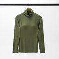 thumbnail image 2 of Royisotas Cotton Shirts for Women Pullover T Shirts Plain Turtleneck Dressy Fashion Womens Tops Long Sleeve, 2 of 4