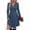 46# Blue, variant on Casual Dresses for Women Wrap V Neck Ribbed Petite Mini Dress Surplice Neck A Line Fall Work Dresses
