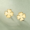 thumbnail image 4 of Ross-Simons Italian 14kt Yellow Gold 4-Leaf Clover Earrings, Women's, Adult, 4 of 5