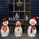 thumbnail image 4 of Conjunto de decoración navideña para exteriores con familia de muñecos de nieve iluminados con 3 figuras iluminadas para jardín y patio Yulucky, 4 of 8