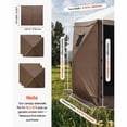 thumbnail image 2 of KFFKFF Canopy Sidewalls, 5.67 x 4.85 ft, Tent Panels with Water-Resistant and UV Protection, Includes 1 Zippered Door & 2 Windows, Ideal for Outdoor Events and Vendor Booths (6 Panels Only, Brown), 2 of 9