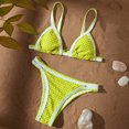 thumbnail image 6 of DHFJKG Two Piece Swimsuits Women Color Block Bikini Set High Waist Bottom Beach Pool Party Summer Fashion Swimwear Trendy Beachwear, 6 of 9