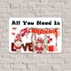 thumbnail image 3 of Todo lo que necesitas es amor, Gnomo del Día de San Valentín, XOXO, letreros de metal vintage, letrero decorativo de hojalata, póster de metal de 8 x 12, 3 of 3