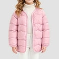thumbnail image 2 of JUMEYU Girls Winter Jacket Winter Coats for Kids Baby Boys Girls Light Puffer Jacket with Hoods Toddlers Outerwear 12 18 Months (Pink,12-18 Months), 2 of 9