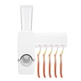 thumbnail image 2 of Dispensador automático de pasta de dientes, soporte para cepillo de dientes, accesorio para exprimidores de pasta de dientes montado en la pared, 2 of 8