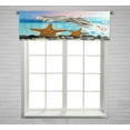 thumbnail image 1 of ABPHQTO Estrella de mar Paraguas Verano Playa Ventana Cortina Valance Rod Pocke 45x130 cm, 1 of 1