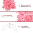 thumbnail image 4 of 6ft Pink Artificial Pencil Christmas Tree, Unlit Slim Xmas Tree with 660 PVC Tips & Foldable Metal Stand, Full Shape, Easy to Assemble for Home Office Party Holiday Display Decoration, 4 of 11