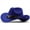 Blue, variant on Cowboy Hats Wide Brim Cowboy Cowgirl Panama Hat With Retro Belt For Dress-Up Parties Costume Felt Hat