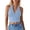 Light Blue, variant on Women's Heart Ring Cutout Halter Top Fitted Cropped Sleeveless Trendy Casual Streetwear Tank, 1 Piece, One Size