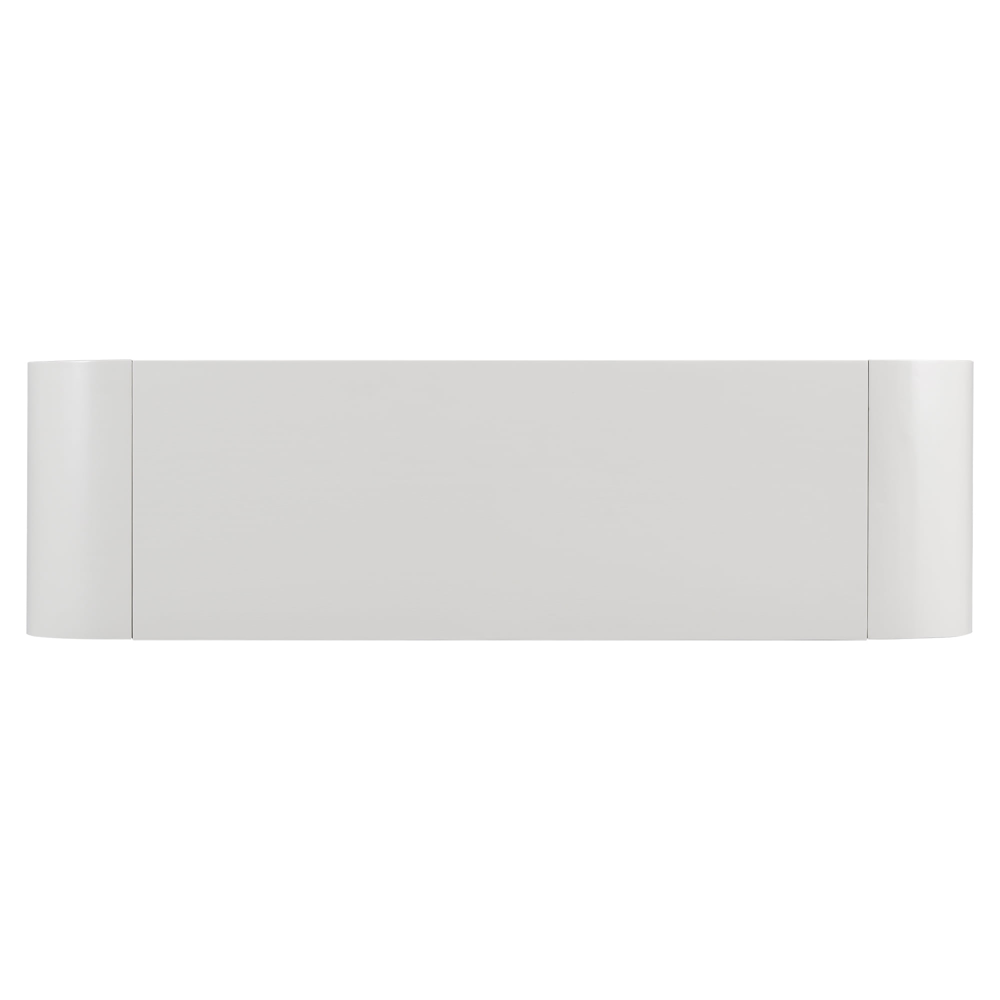 Euroco 55" Long Console Table Sofa Table,Minimalist Acacia Vneer Entryway Table with 2 Legs Suitable for Narrow Spaces and Living Room,White