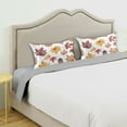 thumbnail image 3 of Yayeee Pillowcase King Size Set of 2 Satin Wrinkle Resistant Pillow Case, Gray Autumn Leaves, 3 of 7