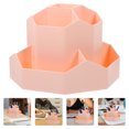 thumbnail image 3 of Desk Pen Holder Rotatable Pen Organizer Makeup  Bucket Divided Pen Holder Stationery Bucket, 3 of 5