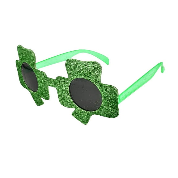 Todaioua St. Patrick's Day Glasses & Shamrock Hat Set - Fun Leprechaun Photo Props for Kids & Adults,Irish Party Decorations,Costume Accessories,St. Paddy's Day Party Favors,Green Themed Celebration