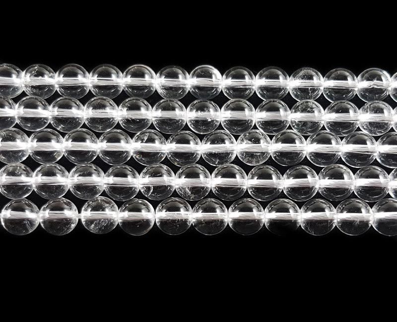 10mm Clear Crystal Quartz Round Beads Genuine Natural Gemstone Jewelry making