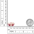 thumbnail image 3 of Gem Stone King 18K Rose Gold Plated Silver Red Ruby and White Created Sapphire Infinity Love Knot Ring for Women | 1.31 Cttw | Oval 6X4MM | Gemstone Birthstone | Jewelry Gifts for Mom Wife | Size 9, 3 of 5
