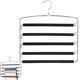 thumbnail image 1 of Estante de jeans, perchas para pantalones, colgador multicapa, soporte de armario metálico antideslizante para ahorrar espacio para abrigos, bufandas, camisas, pantalones, corbatas (plata) Feliz Sencillez, 1 of 5