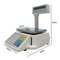 thumbnail image 2 of 66lb Four-Window Digital Price Computing Scale Electronics Barcode Thermal Printer LCD Screen 110V, 2 of 16