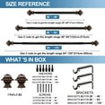 thumbnail image 4 of Urbanest 1-inch Diameter Pila Adjustable Single Curtain Rod, 84-inch to 120-inch, Bronze, 4 of 6