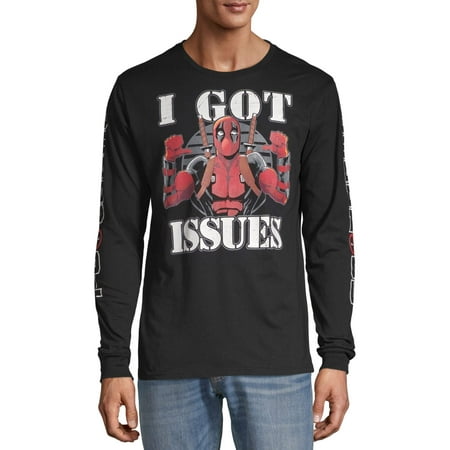 Mens Marvel Deadpool Long Sleeve Graphic T Shirt