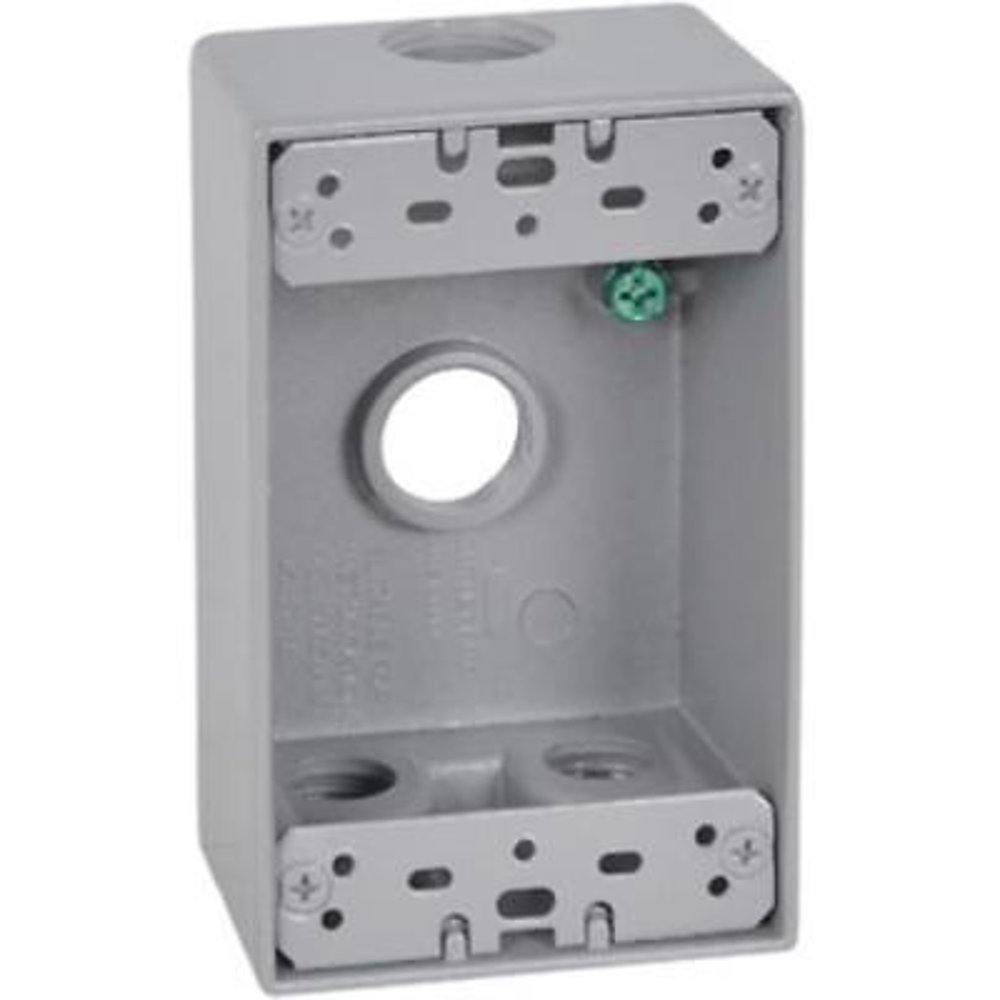Master Electrician Weatherproof 1 Gang Rectangular Outlet Box; Mounting