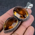 thumbnail image 3 of Natural Citrine Gemstone Handmade 925 Sterling Silver Jewelry Pendant 3.07", 3 of 4