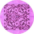thumbnail image 1 of Ahgly Company Indoor Round Abstract Purple Modern Area Rugs, 8' Round, 1 of 4
