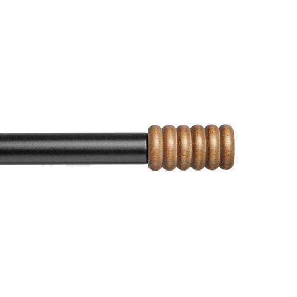 Umbra Capstan 1" Window Curtain Rod 42-120" Black-Walnut
