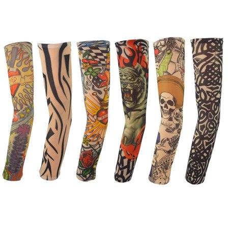 6PCSNylon Elastic Temporary Tattoo Sleeve Designs Body Arm Stockings Tatoo (Best Eagle Tattoo Designs)