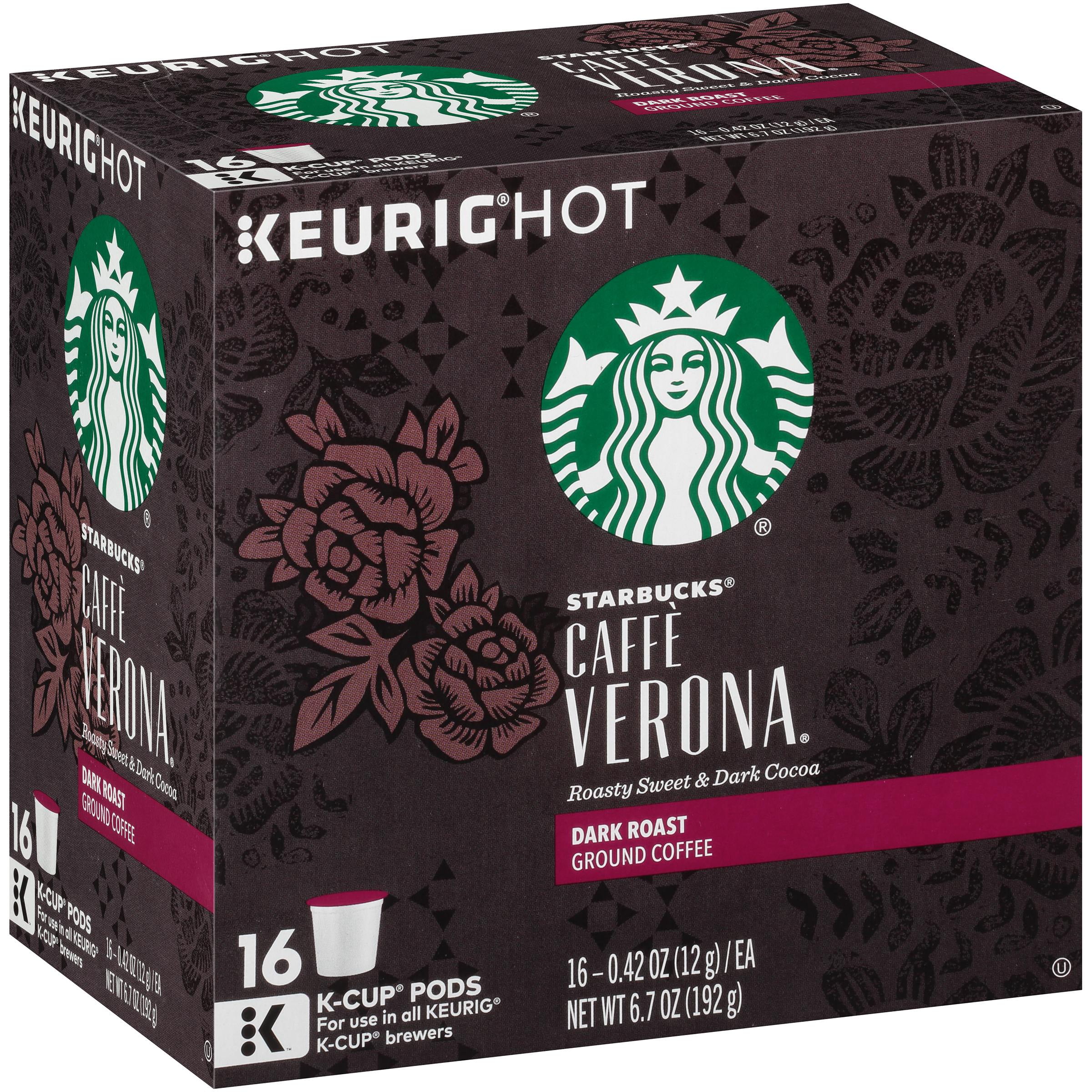 Starbucks Caffe Verona Dark Ground Coffee K-Cups 16 ct Box by STARBUCKS COFFEE COMPANY