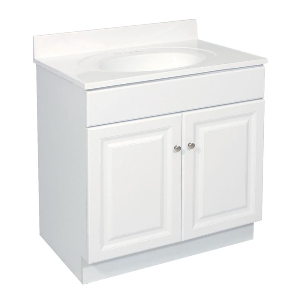 Pemberly Row 30-Inch Unassembled 2-Door Bathroom Wood Vanity Without Top - White